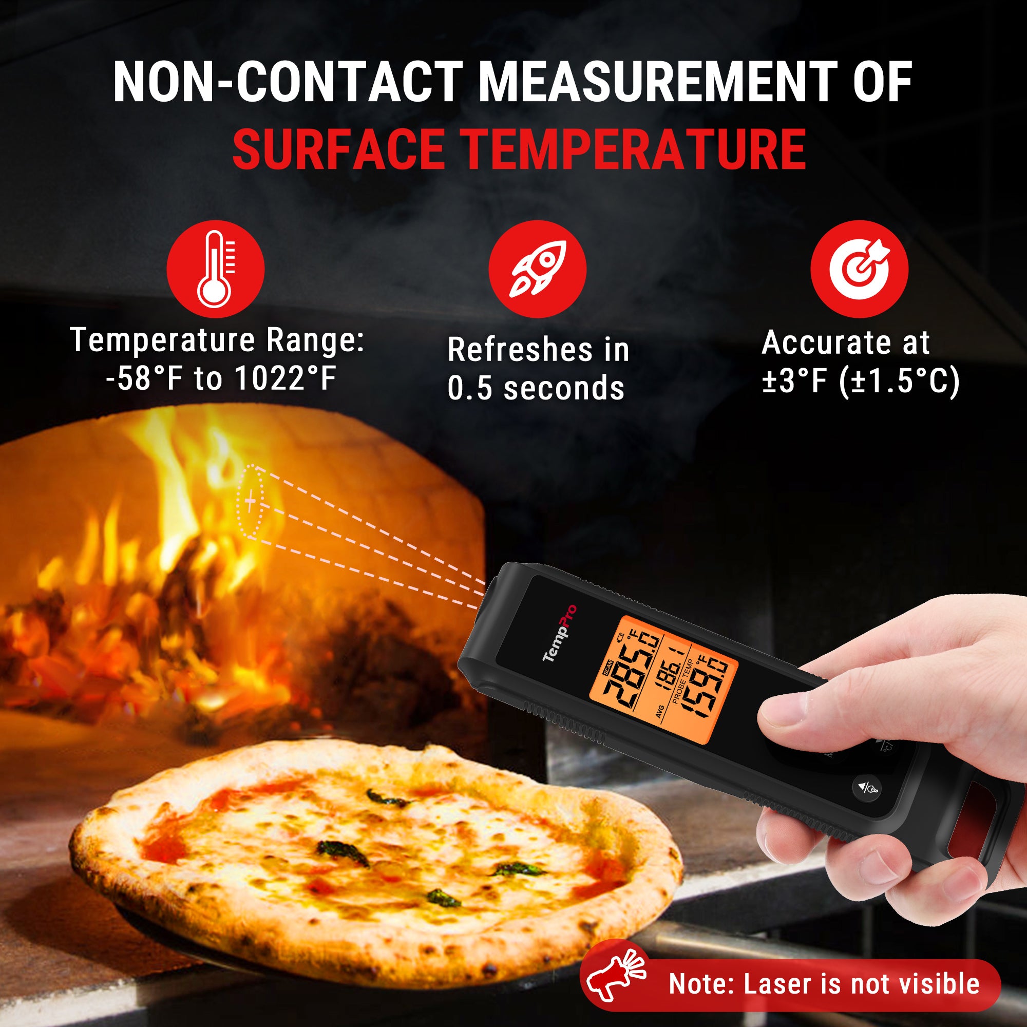 Temppro TP420W termometro cucina 2 in 1 infrarossi