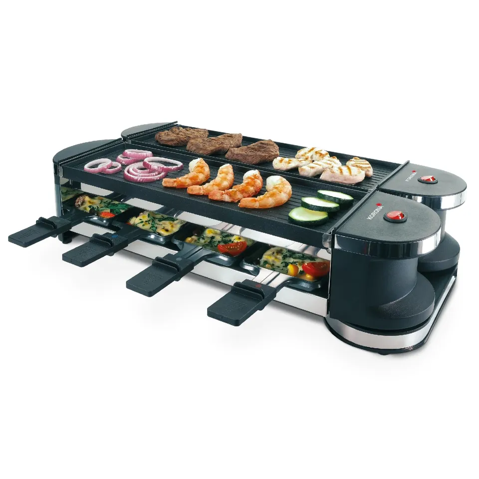 Korona 45072 raclette pieghevole 8 persone 2 in 1