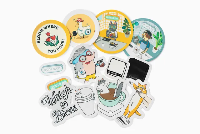 Acaia Sticker Set 13 Adesivi Caffè Design Vari