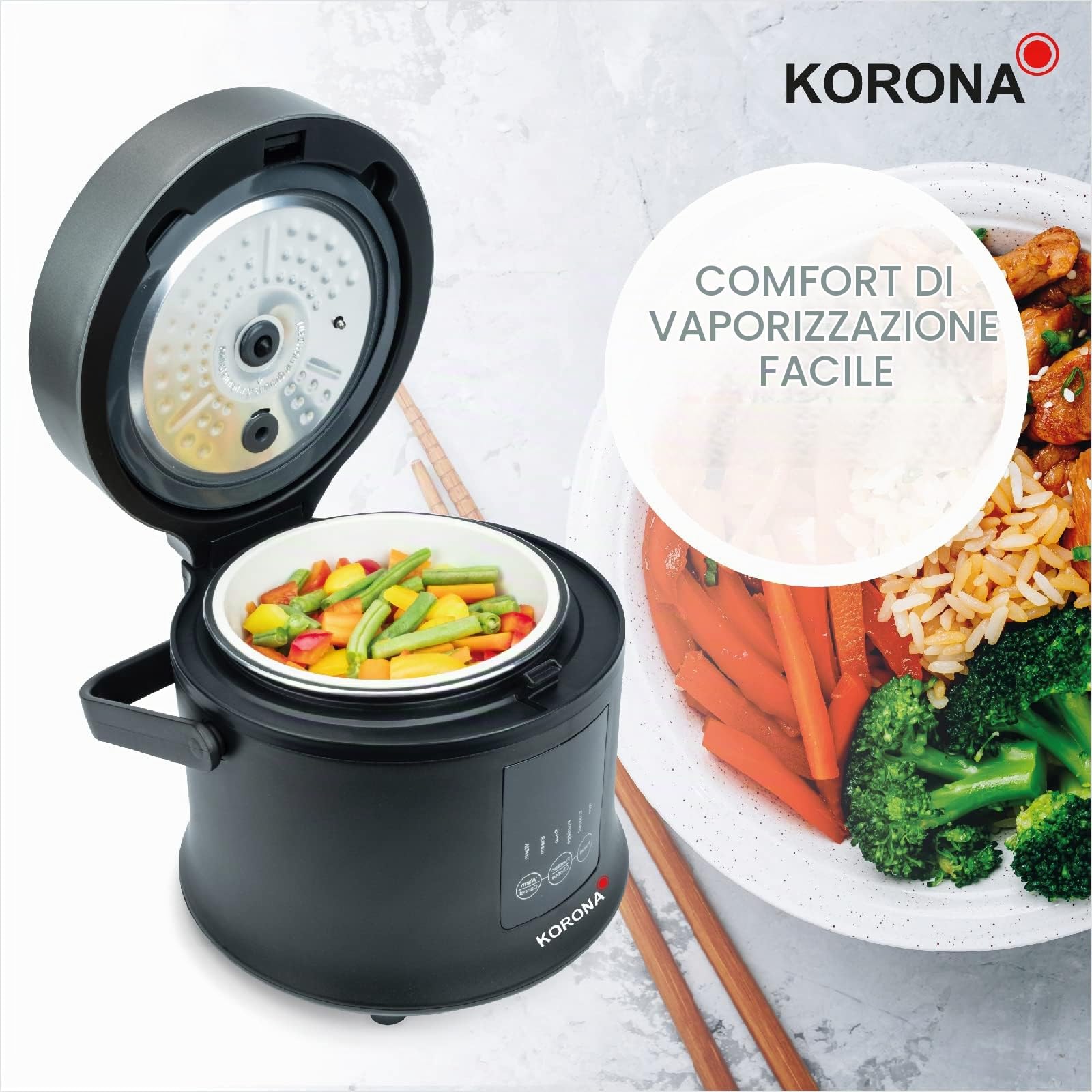 Korona 58011 Cuociriso Digitale 1,6 L con Mantenimento Calore