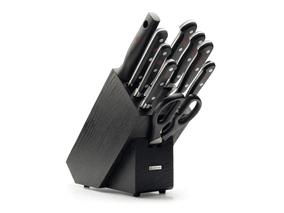 Wusthof Classic set coltelli ceppo 9 pezzi nero