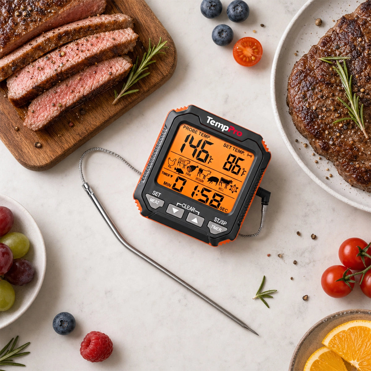 TempPro TP716 Termometro Carne Forno con Sonda e Timer