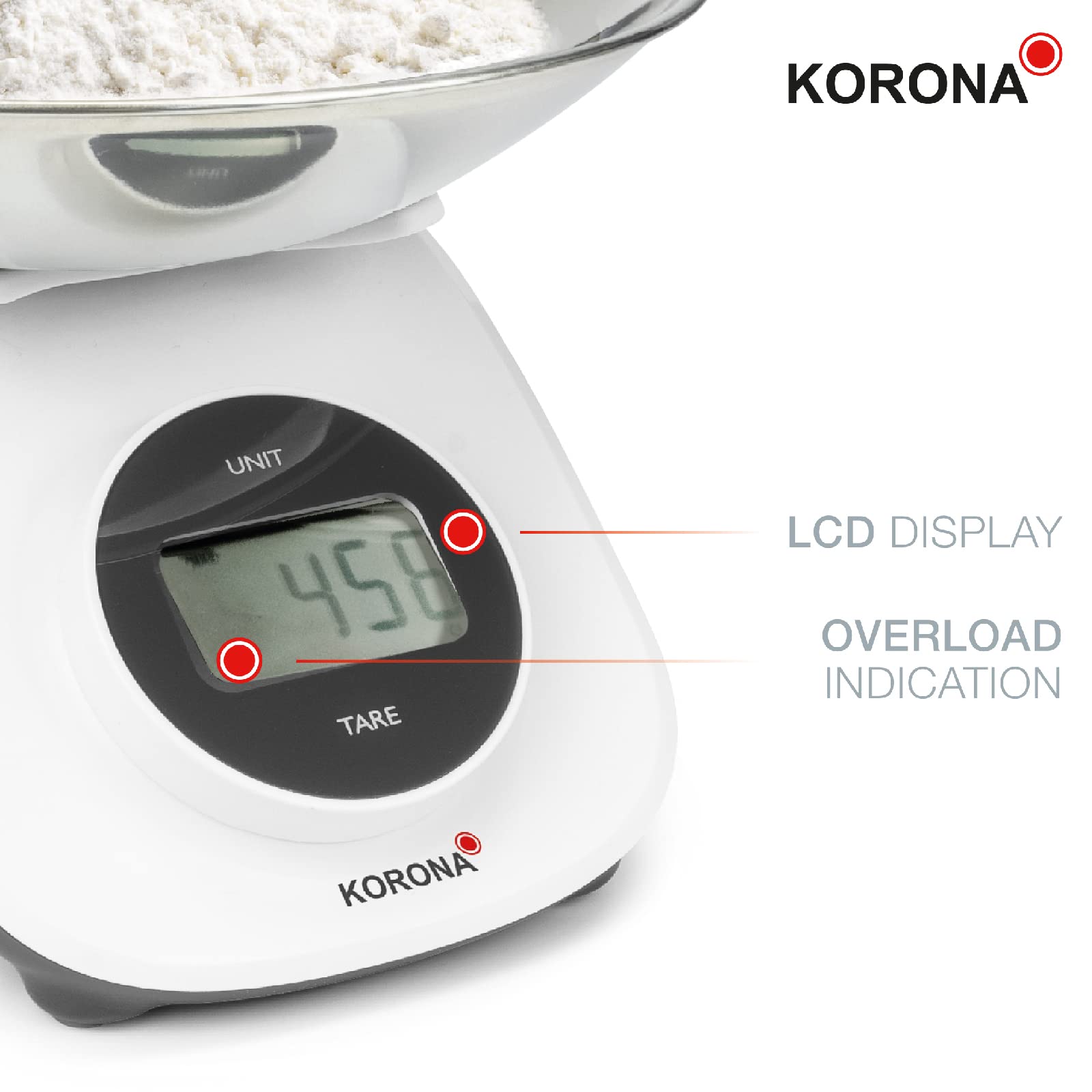 Korona Cleo 76161 bilancia cucina senza batterie 5 kg