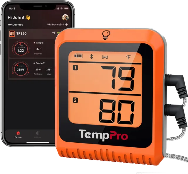 TempPro TempSync ELITE TP920 Termometro Bluetooth Arancione