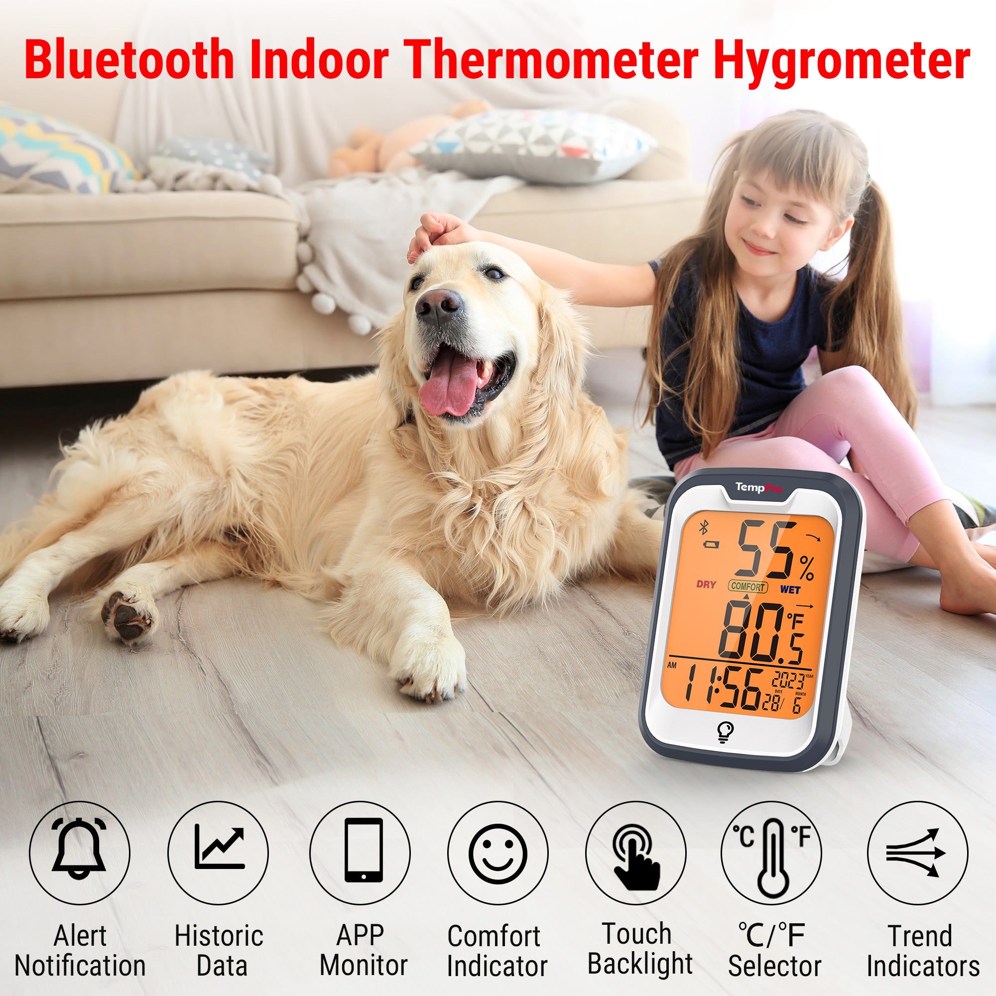TempPro TP358W Termoigrometro Bluetooth da Interni