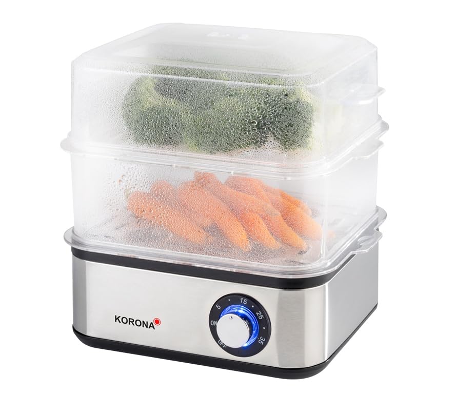 Korona 25303 Cuociuova a Vapore Acciaio Inox 16 Uova