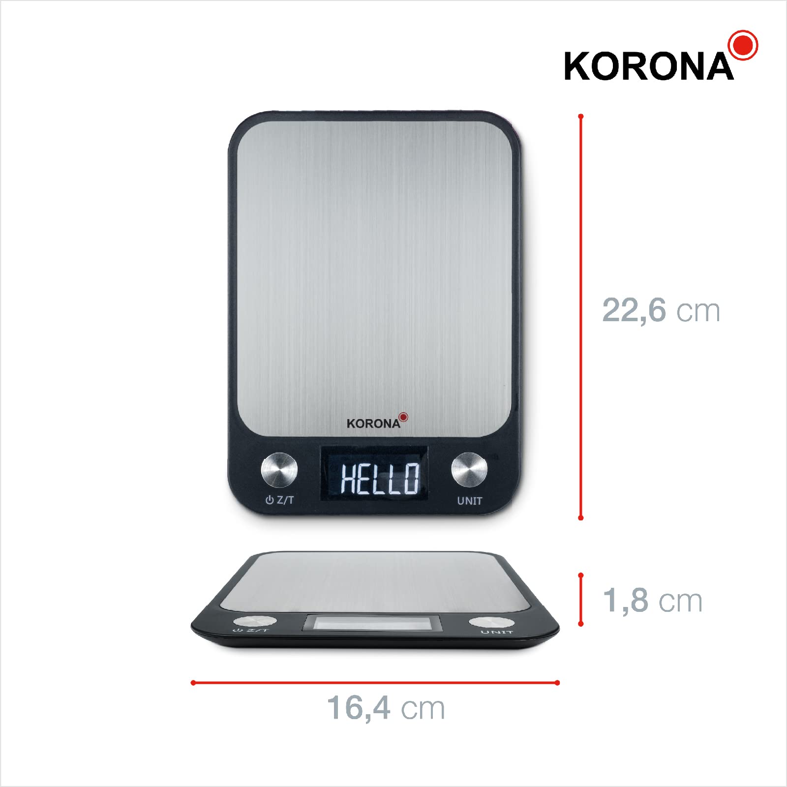 Korona Lea 70250 bilancia cucina acciaio inox 5 kg