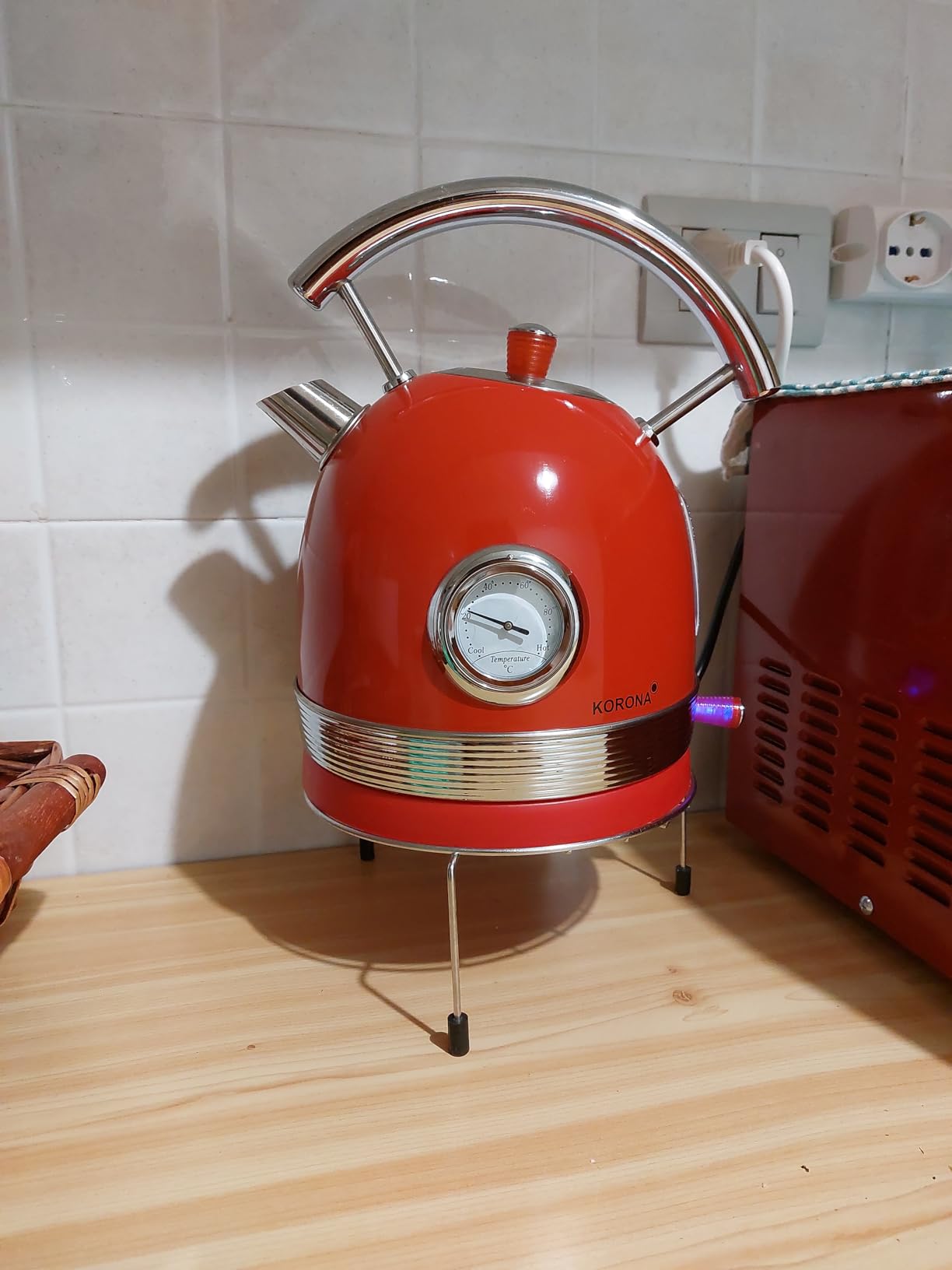 Korona 20666 Bollitore Elettrico Retrò Crema 1,7 L 2200W