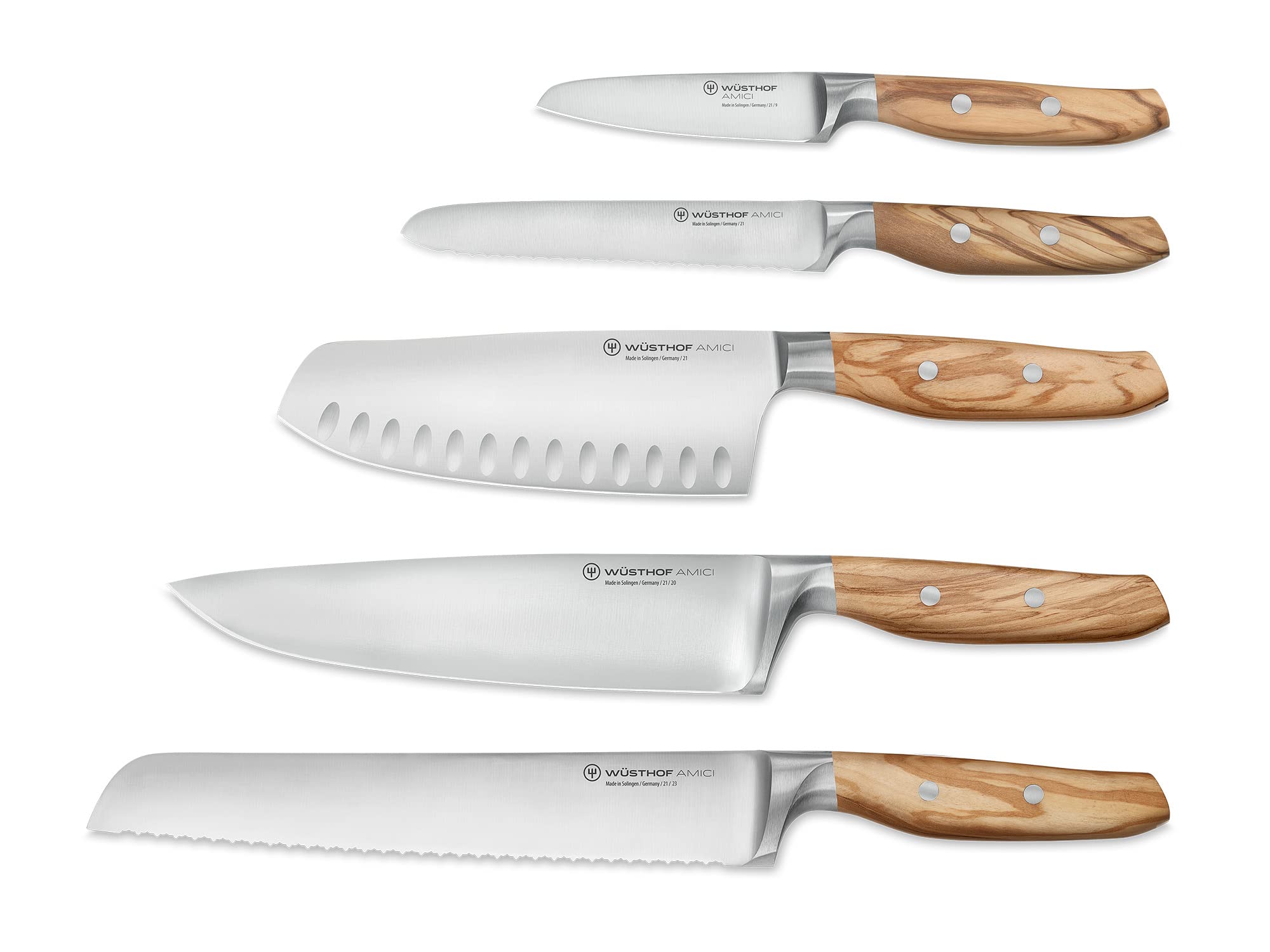 Wüsthof Amici Set Blocco Coltelli 5 Pezzi Ulivo