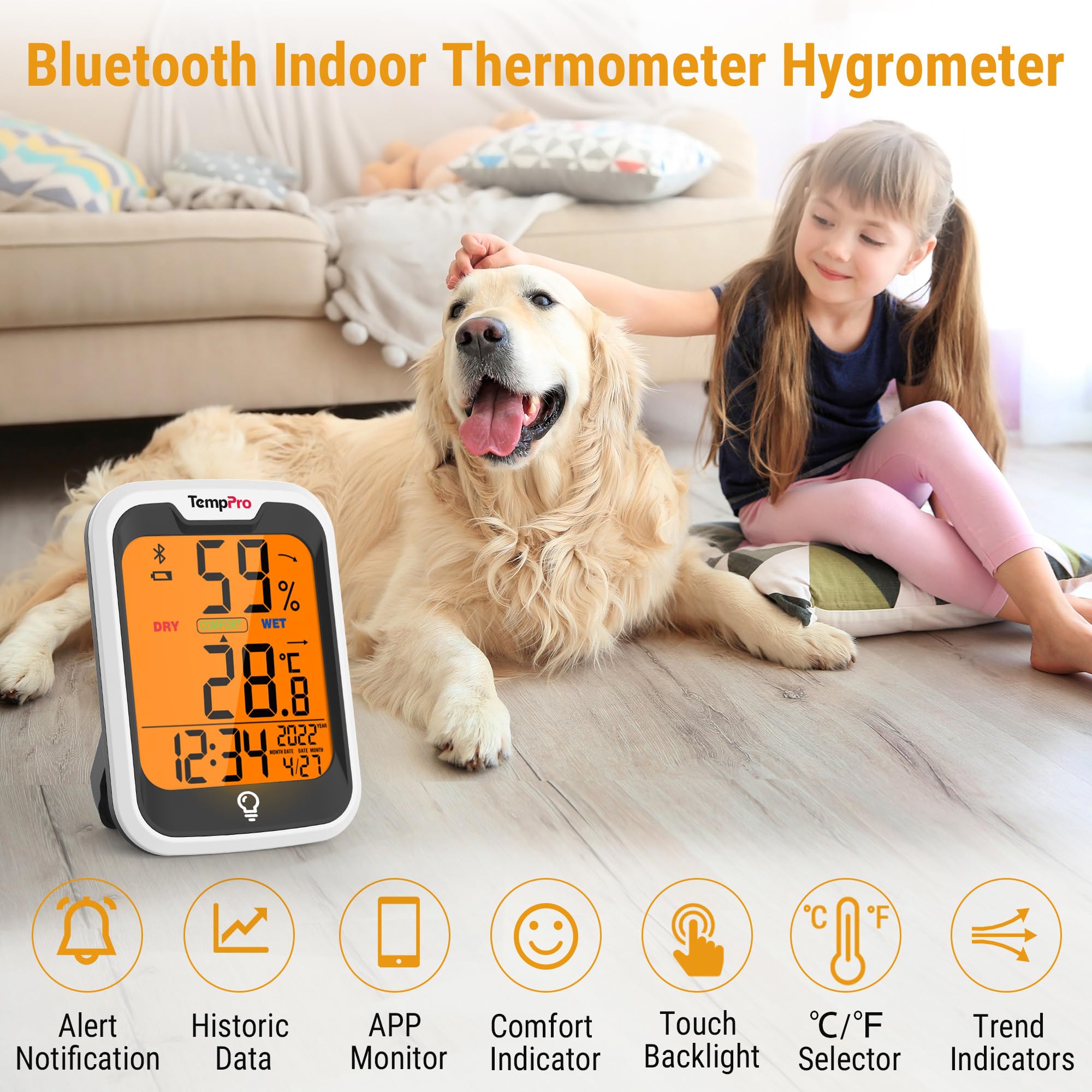 ThermoPro TP358 Termoigrometro Bluetooth 1 Pezzo