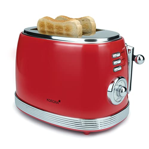 Korona 21668 Tostapane Retrò Rosso 2 Fette 850W