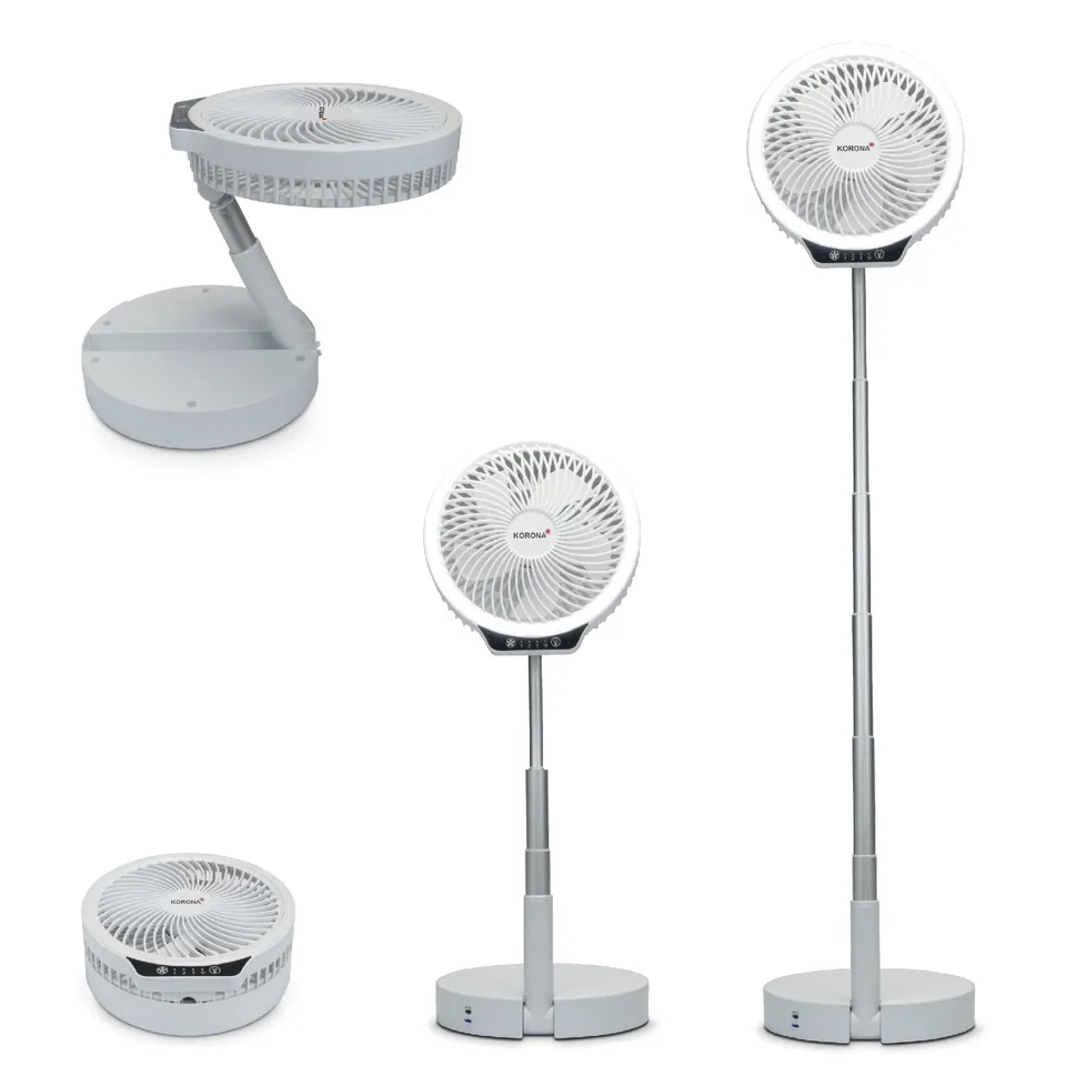 Korona 81010 Ventilatore Pieghevole a Batteria LED USB