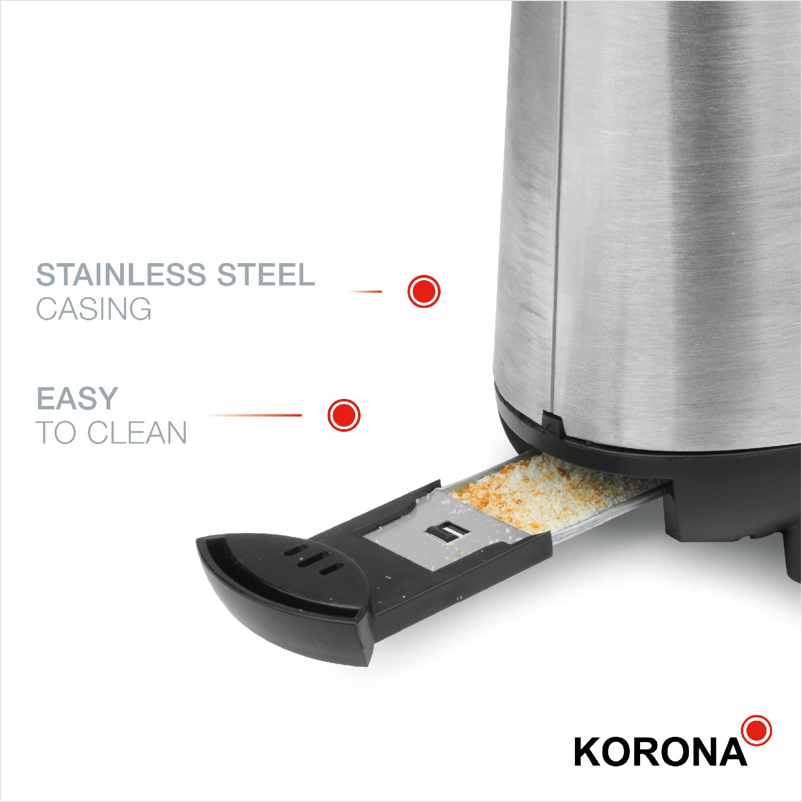 Korona 21304 Tostapane Singolo 1 Fetta Inox 550W