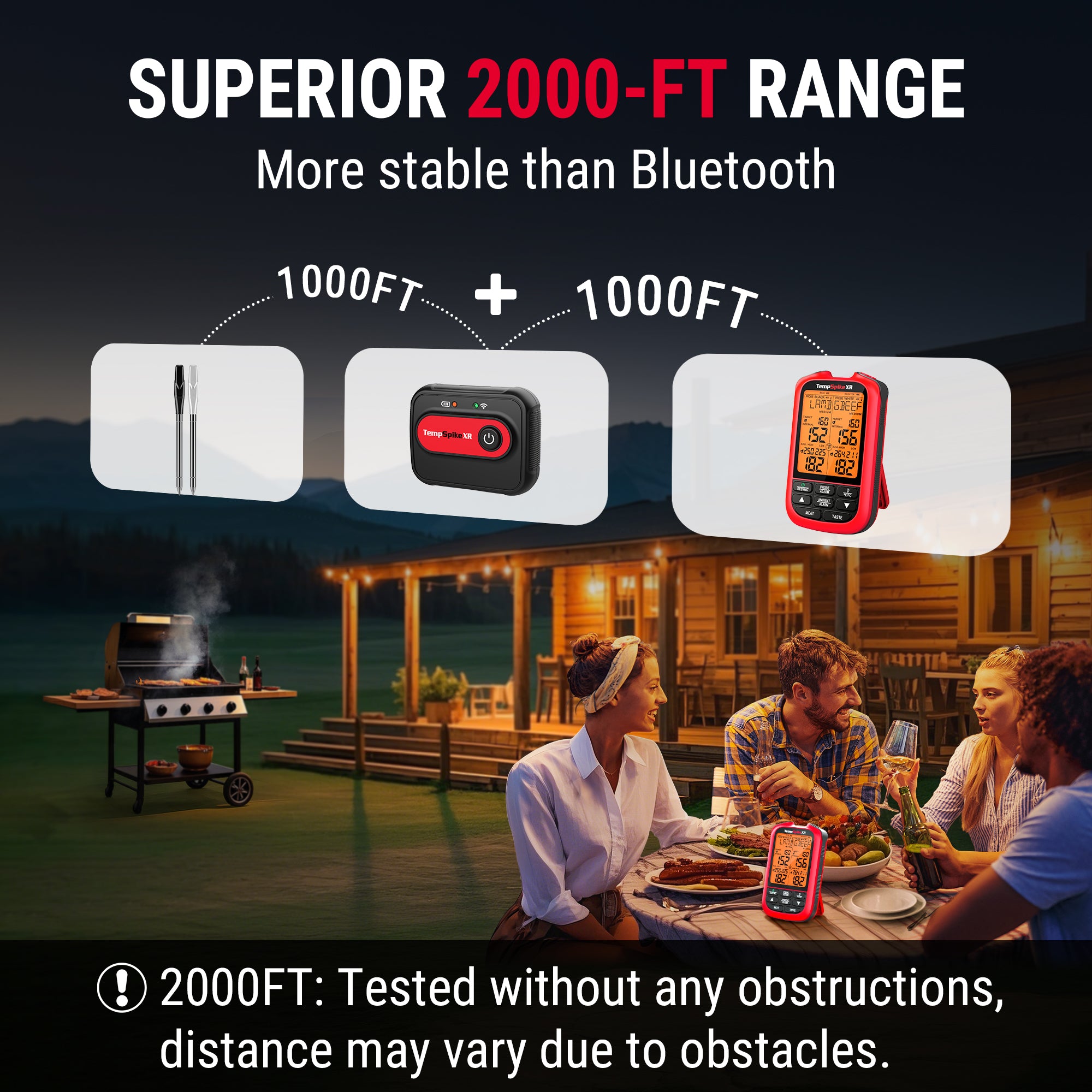 TempPro TempSpike XR TP863B termometro carne rosso RF 2000 ft