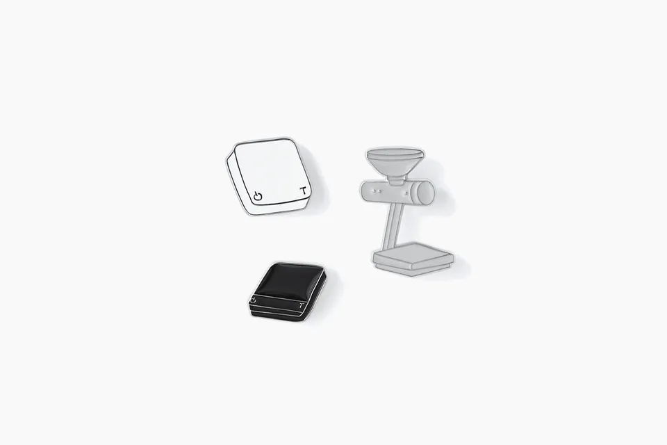 Acaia Pin Set spille smaltate Lunar Pearl Orion