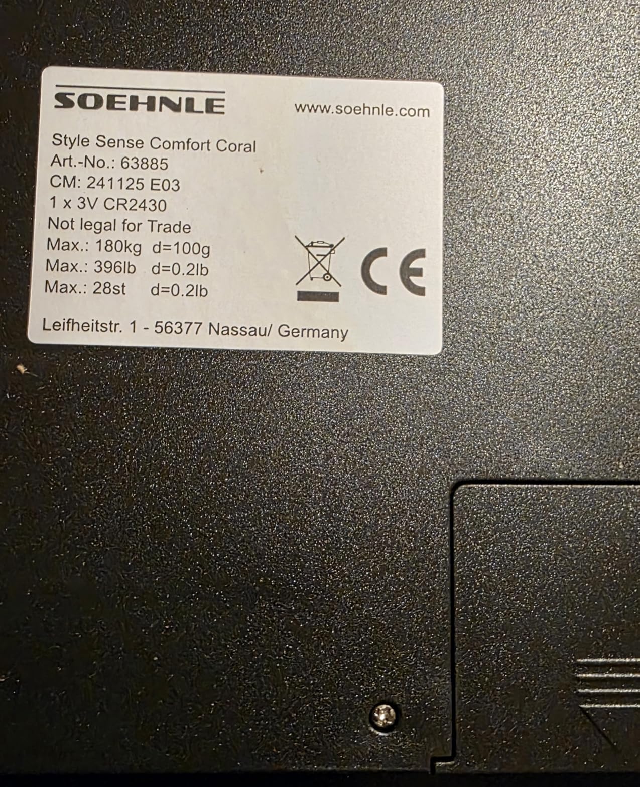 Soehnle Style Sense Comfort Coral bilancia pesapersone 180 kg vetro