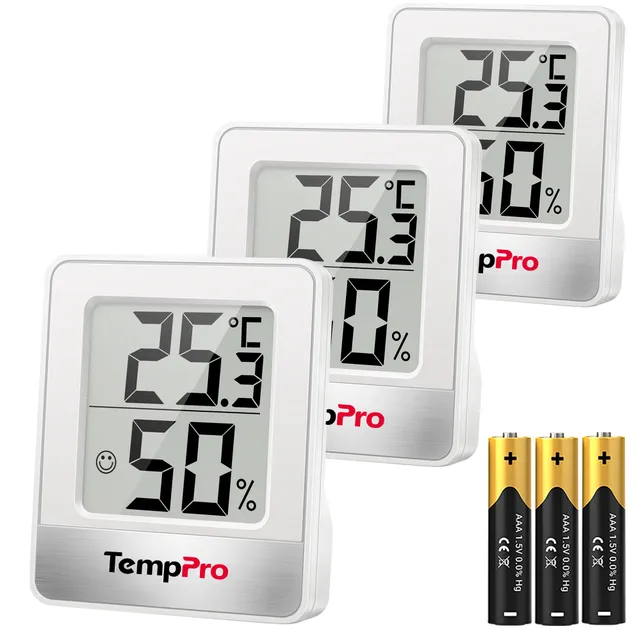 TempPro TP49 termoigrometro digitale 3 pezzi bianco