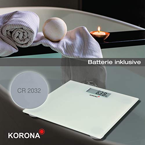 Korona Mira 74750 bilancia pesapersone vetro bianca 180 kg