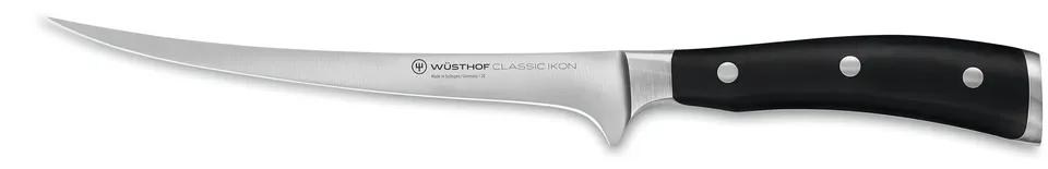 Wüsthof Classic Ikon coltello filetto 18 cm nero flessibile