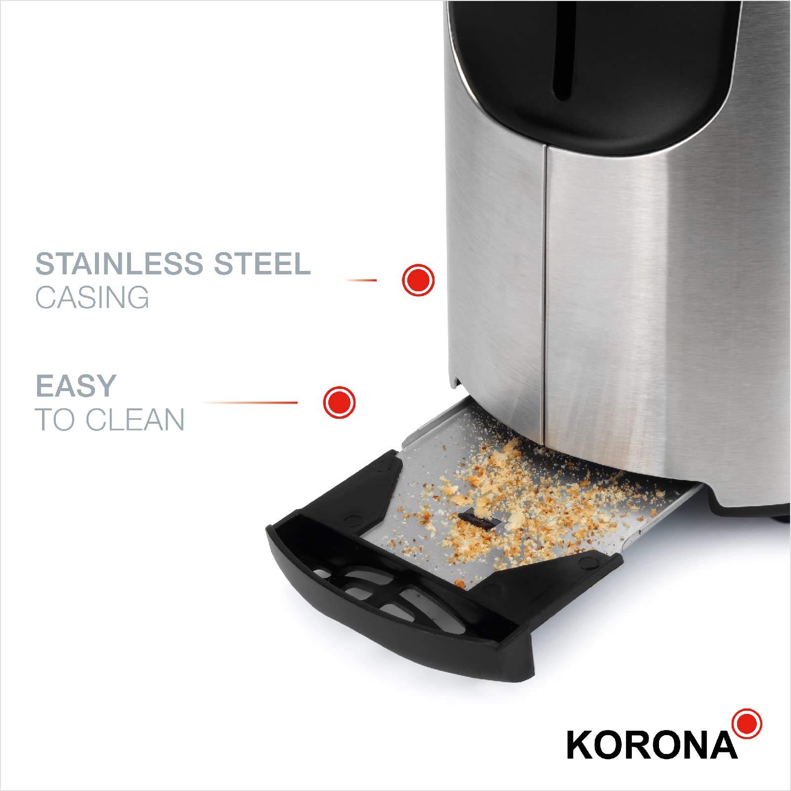 Korona 21255 Tostapane 2 Fette Acciaio Inox