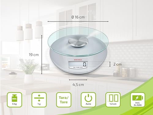 Soehnle Roma Silver bilancia cucina digitale 5 kg 1 g