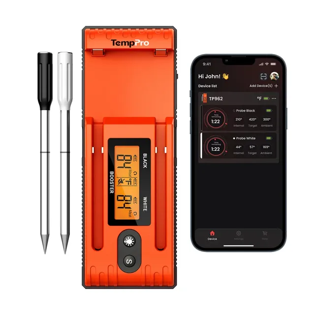 TempPro Twin TempSpike TP962 termometro carne doppia sonda
