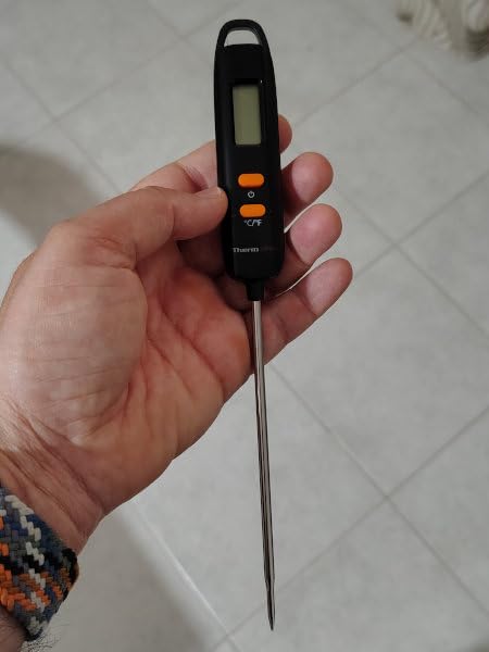 ThermoPro TP516 Termometro Cucina Istantaneo Nero 12 cm