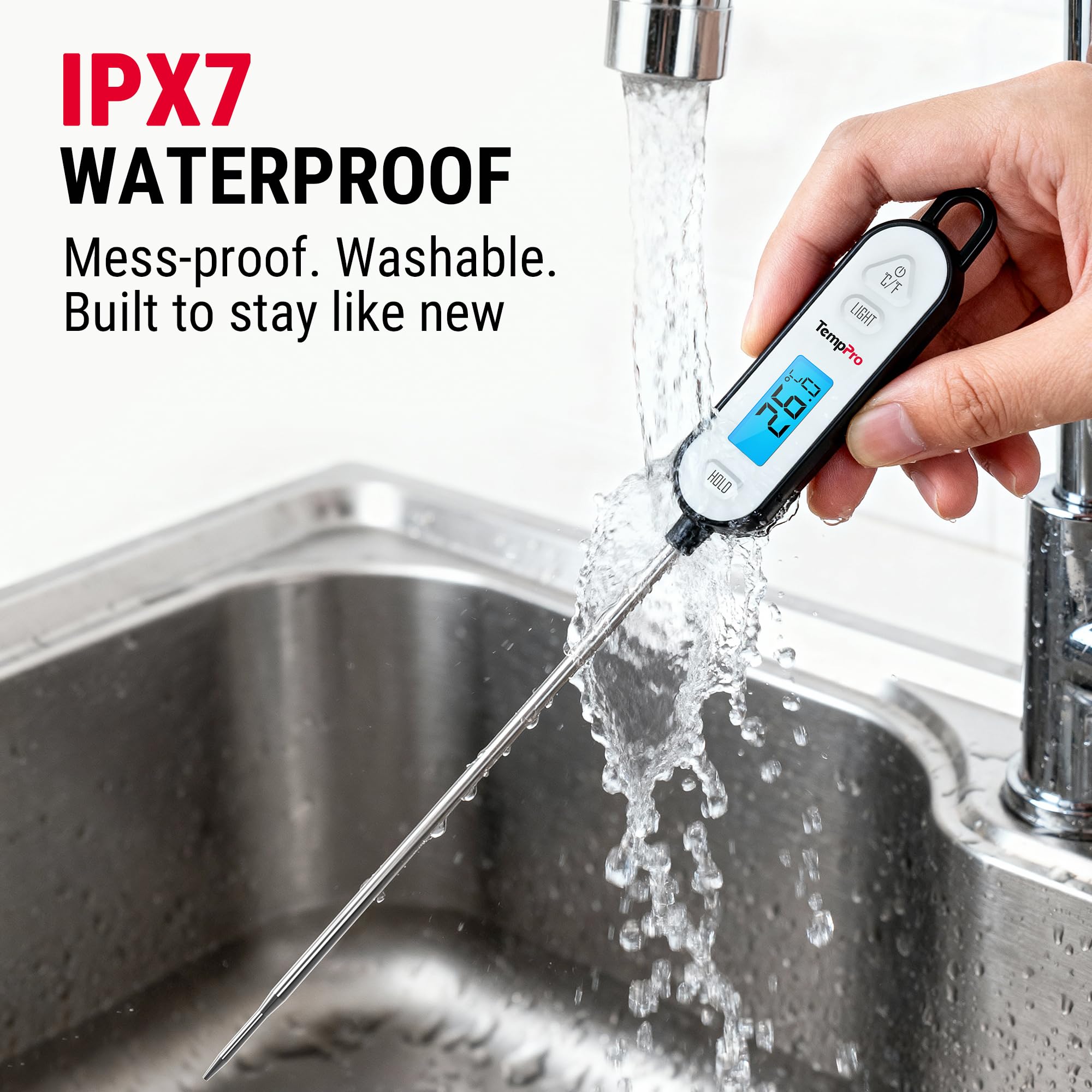 ThermoPro TP515 termometro carne digitale IPX7 sonda 14,5 cm