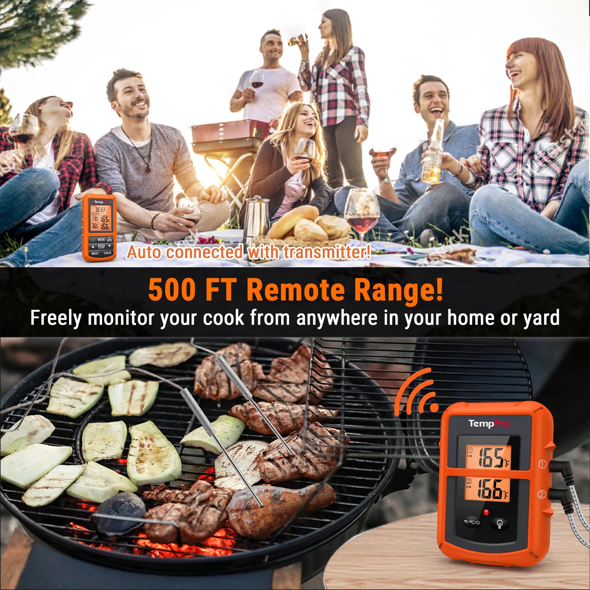 TempPro TempSync CORE TP20B Termometro Carne Wireless doppia sonda