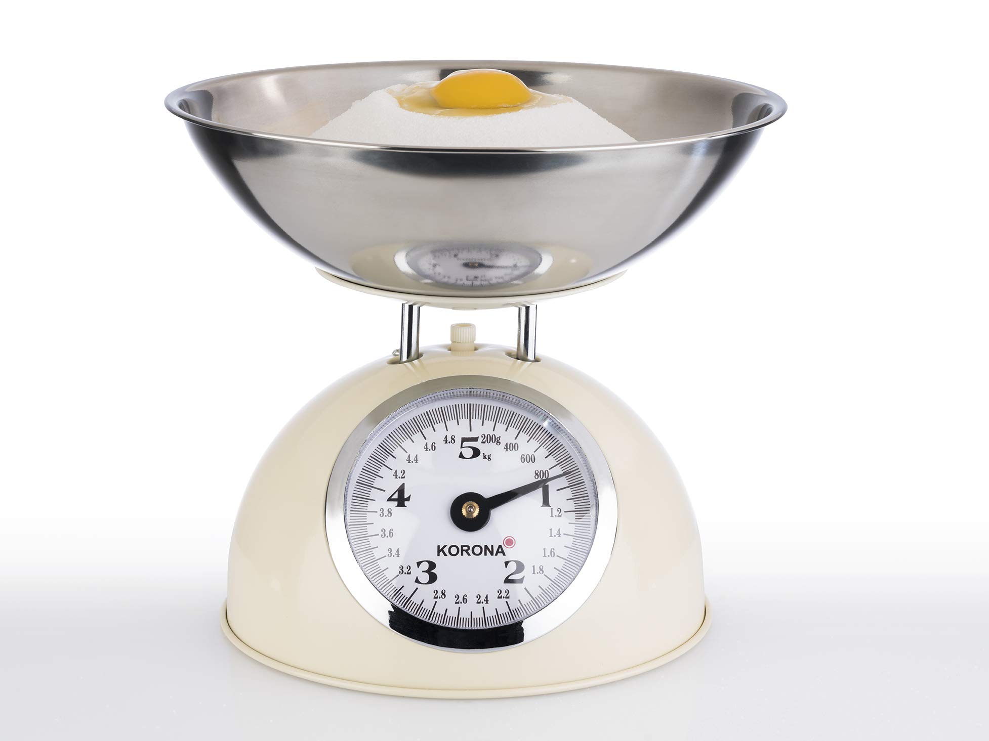 Korona Retro Bilancia Cucina Meccanica Crema 5 kg