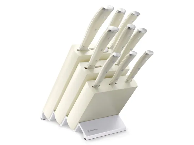 Wüsthof Classic Ikon Crème blocco coltelli 9 pezzi crema
