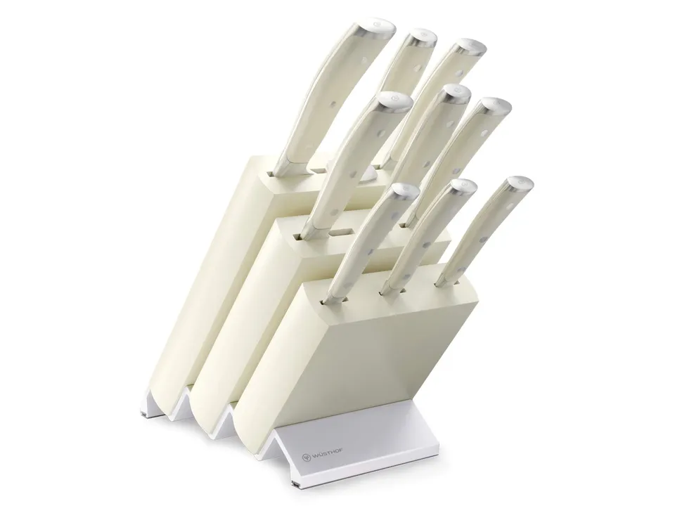 Wüsthof Classic Ikon Crème blocco coltelli 9 pezzi crema