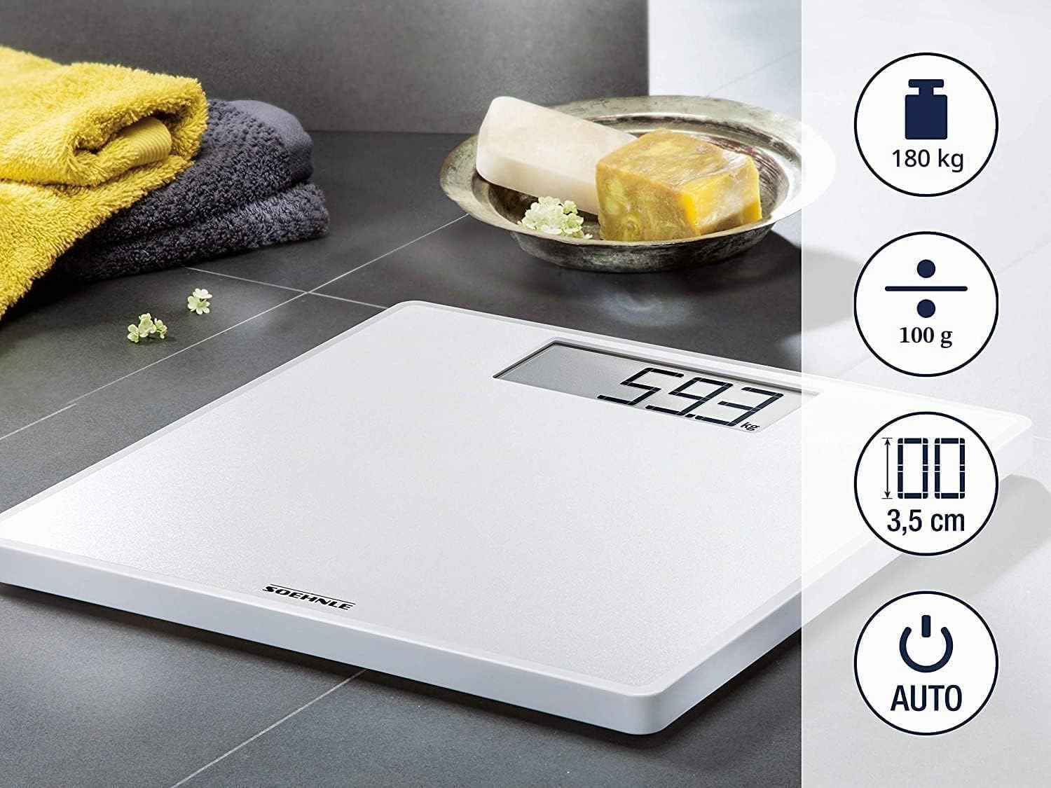 Soehnle Sense Safe 100 bilancia pesapersone digitale 180 kg