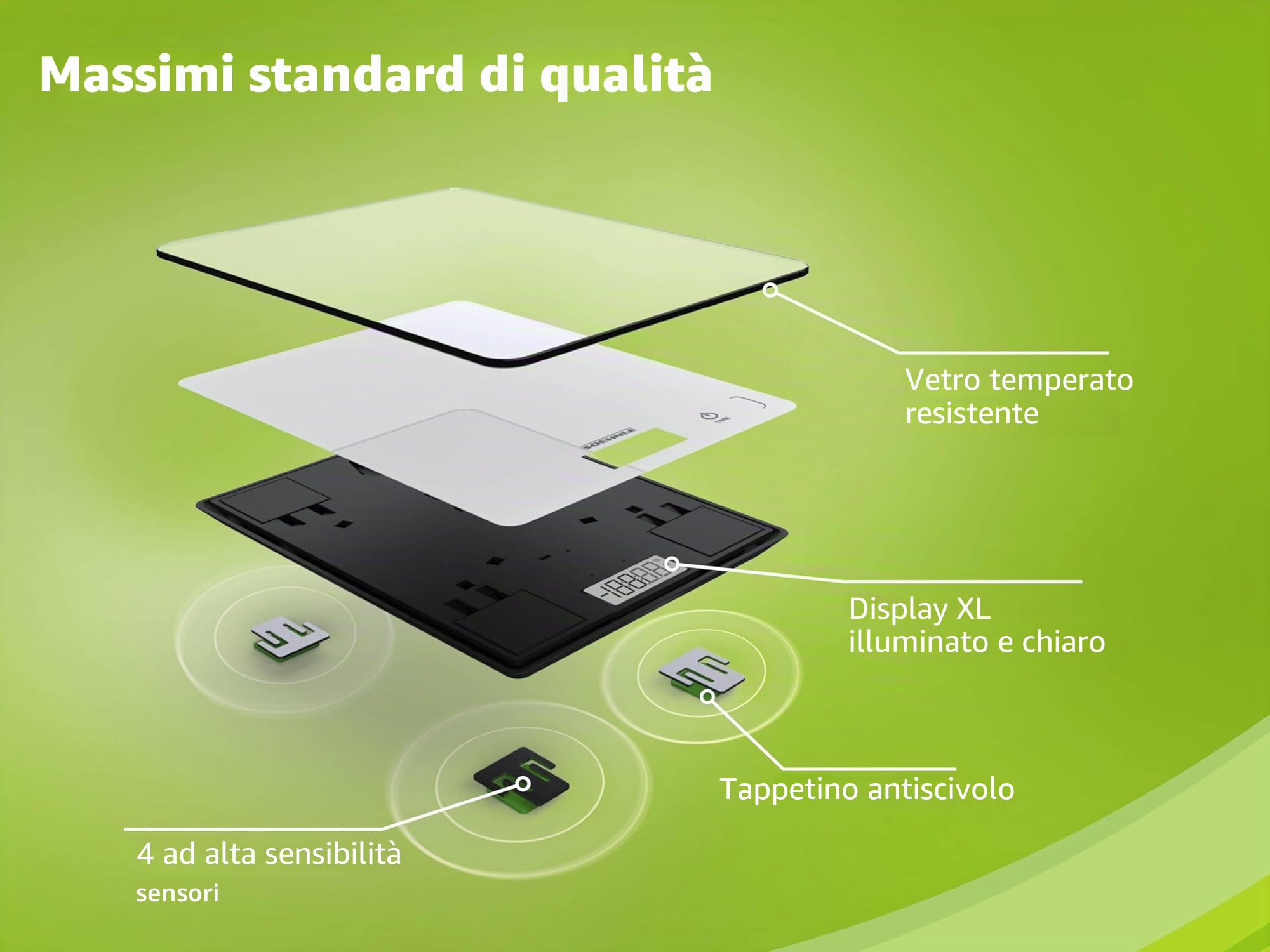 Soehnle Page Compact 300 Bilancia Cucina 5 kg Bianca