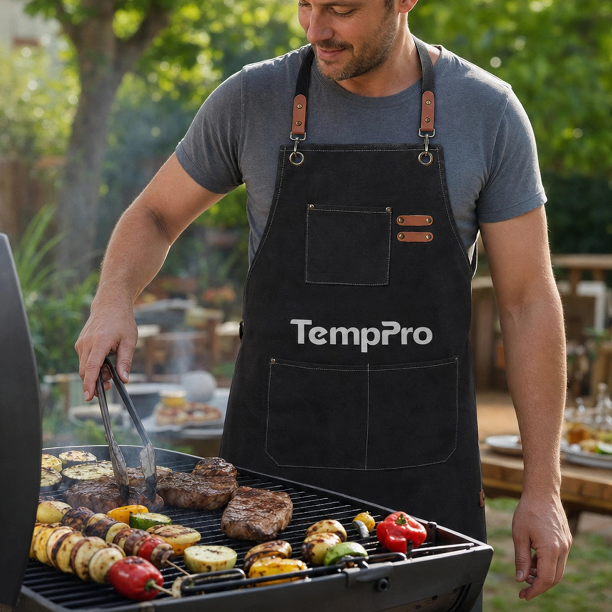 TempPro BBQ grembiule cucina canvas cinghie staccabili