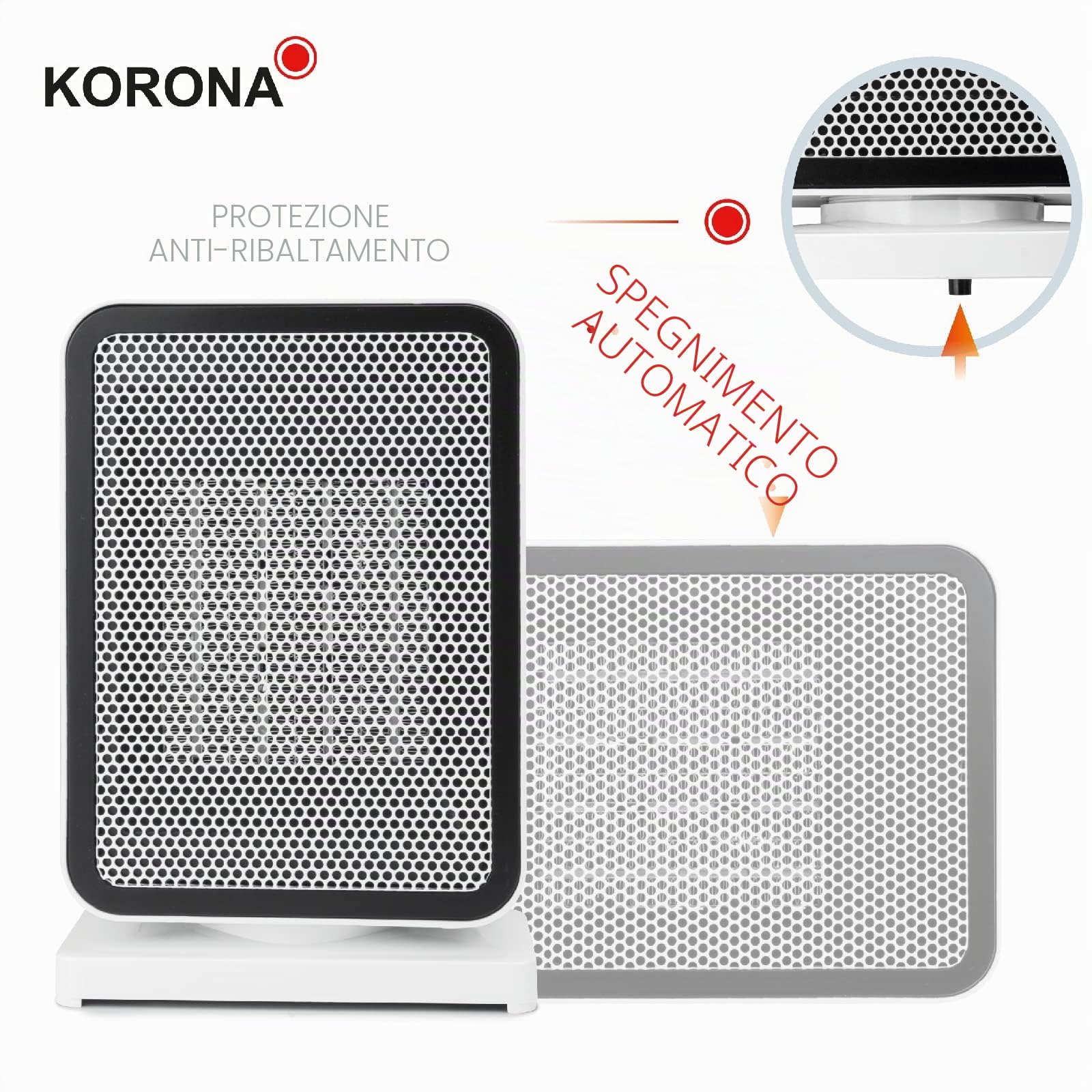 Korona 60001 mini termoventilatore ceramico 1500W oscillante