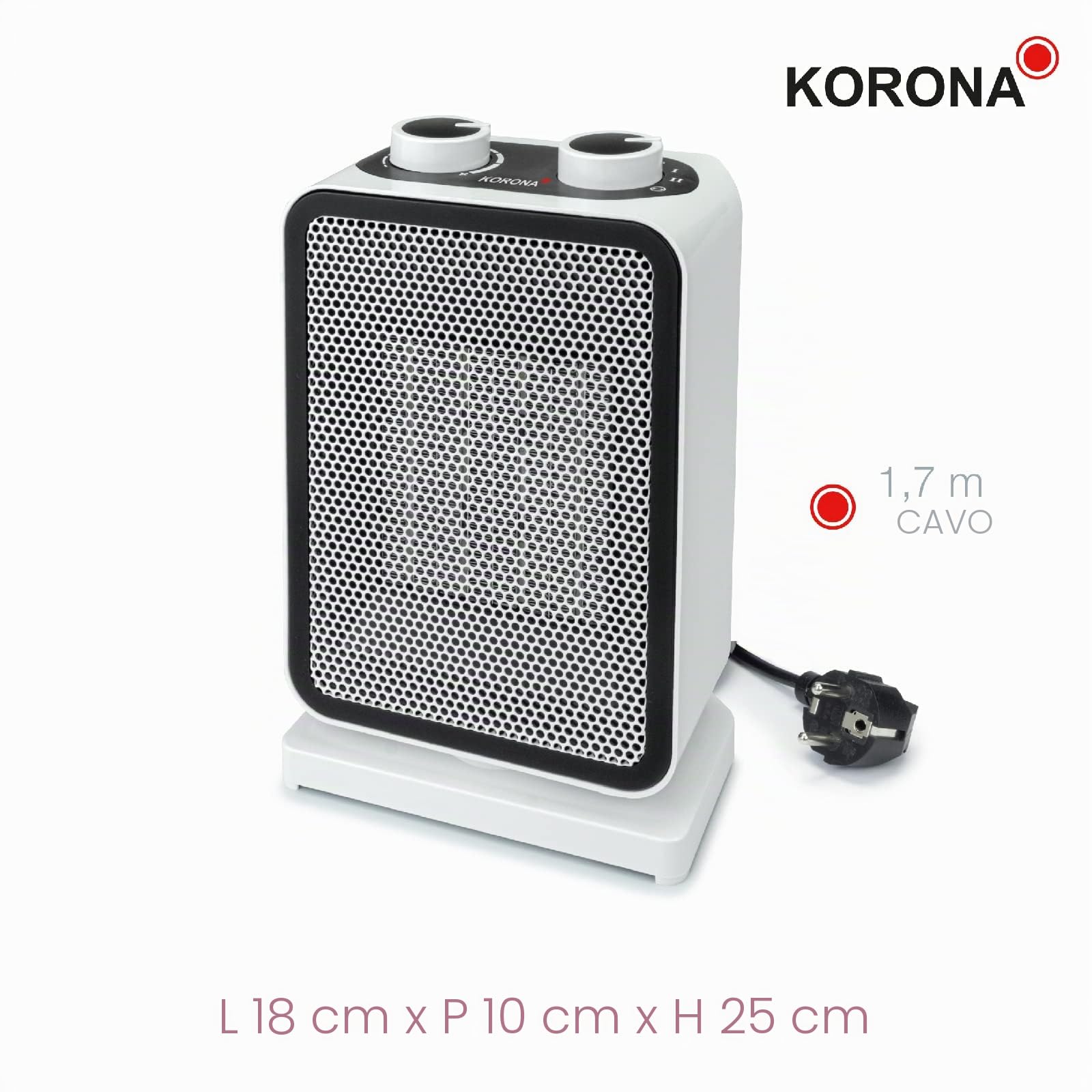 Korona 60001 mini termoventilatore ceramico 1500W oscillante