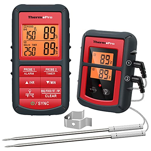 ThermoPro TP08C Termometro Carne Wireless Doppia Sonda 150 m