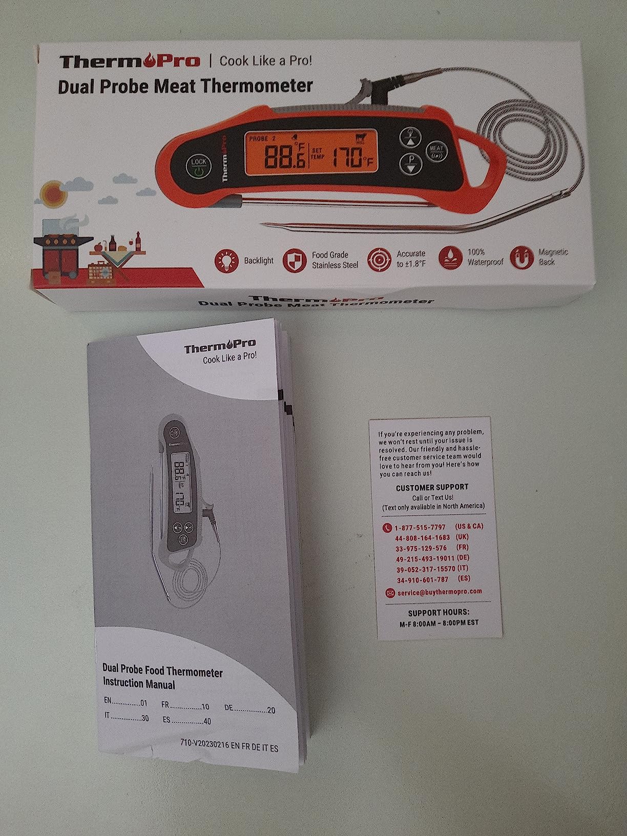 ThermoPro TP610 termometro cucina istantaneo ricaricabile