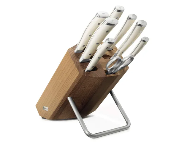 Wüsthof Classic Ikon Crème blocco coltelli 8 pezzi faggio