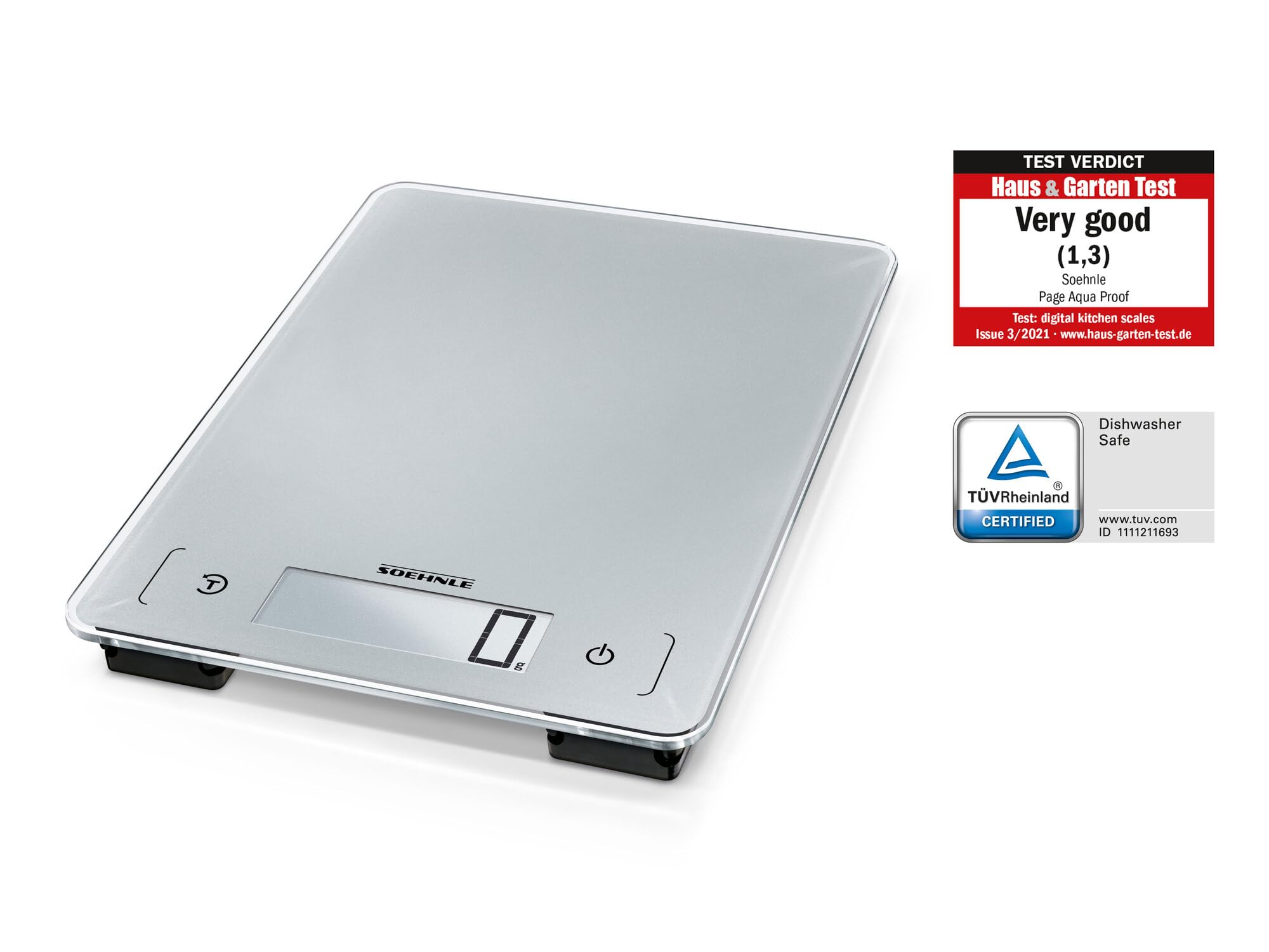 Soehnle Page Aqua Proof 66225 bilancia cucina argento 10 kg