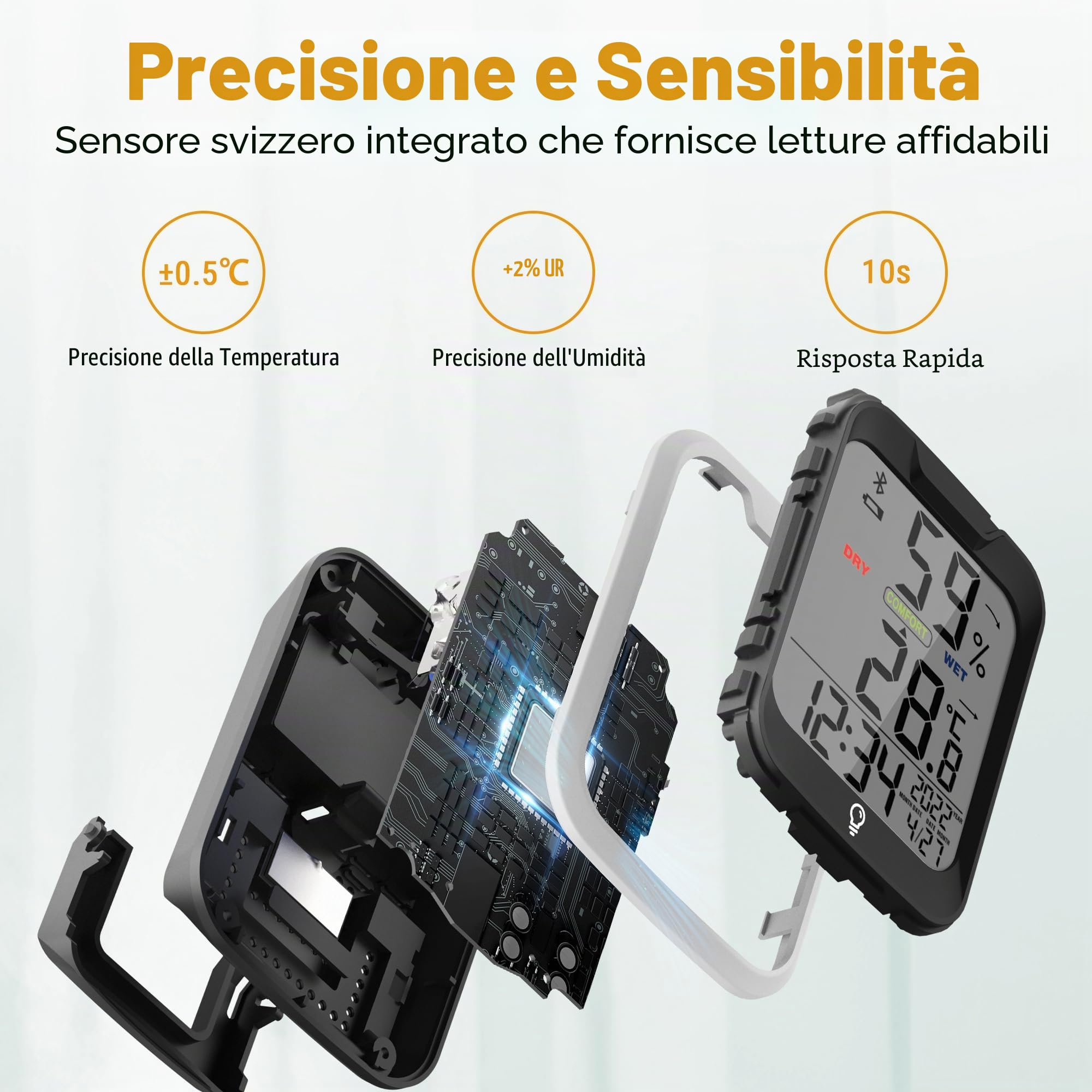 ThermoPro TP358 Termoigrometro Bluetooth 1 Pezzo