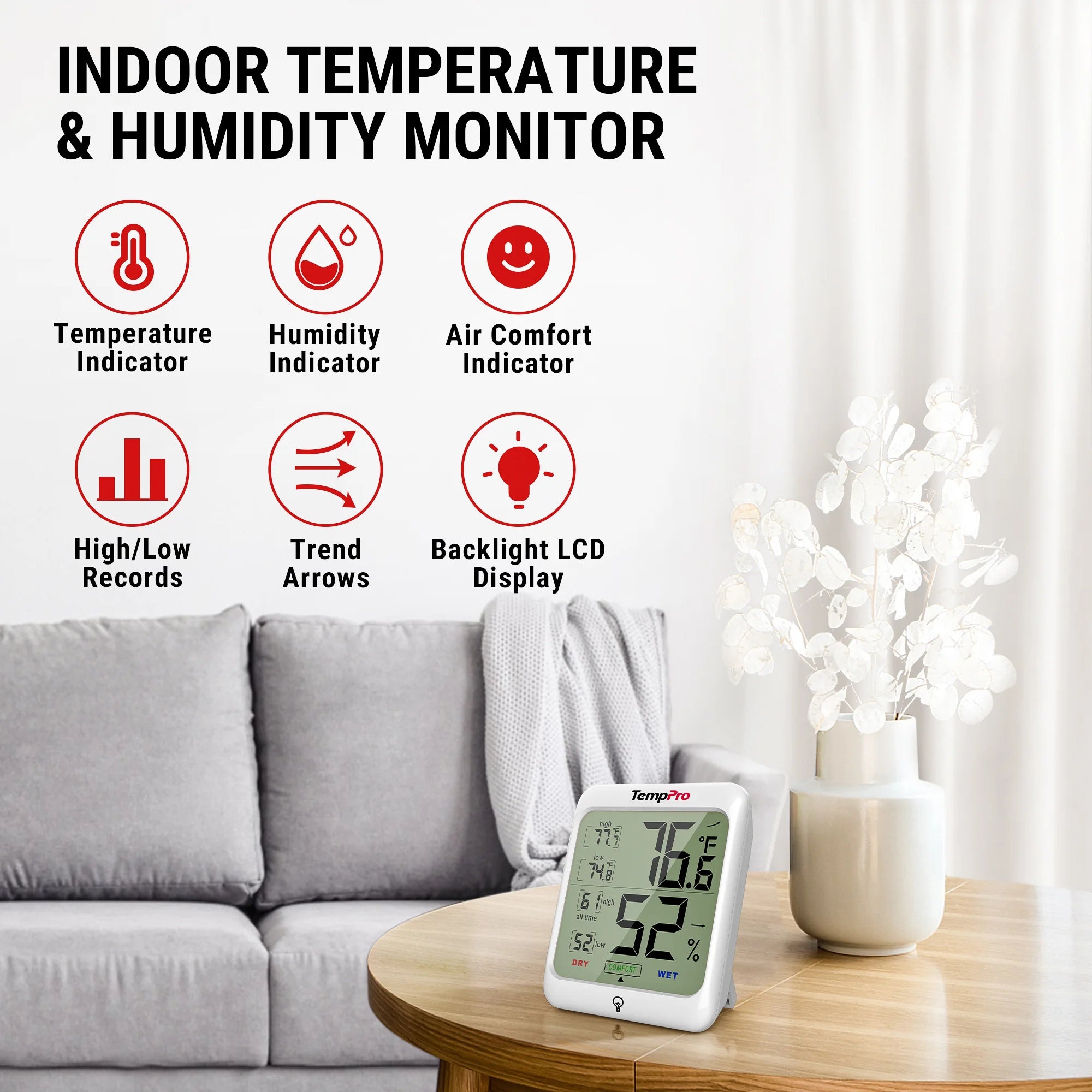 TempPro TempAir Core TP53 termometro igrometro touch 1 pz