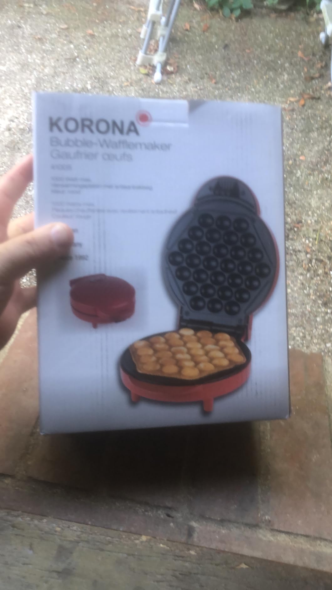 Korona 41005 Piastra Waffle Bubble Rossa 1000W