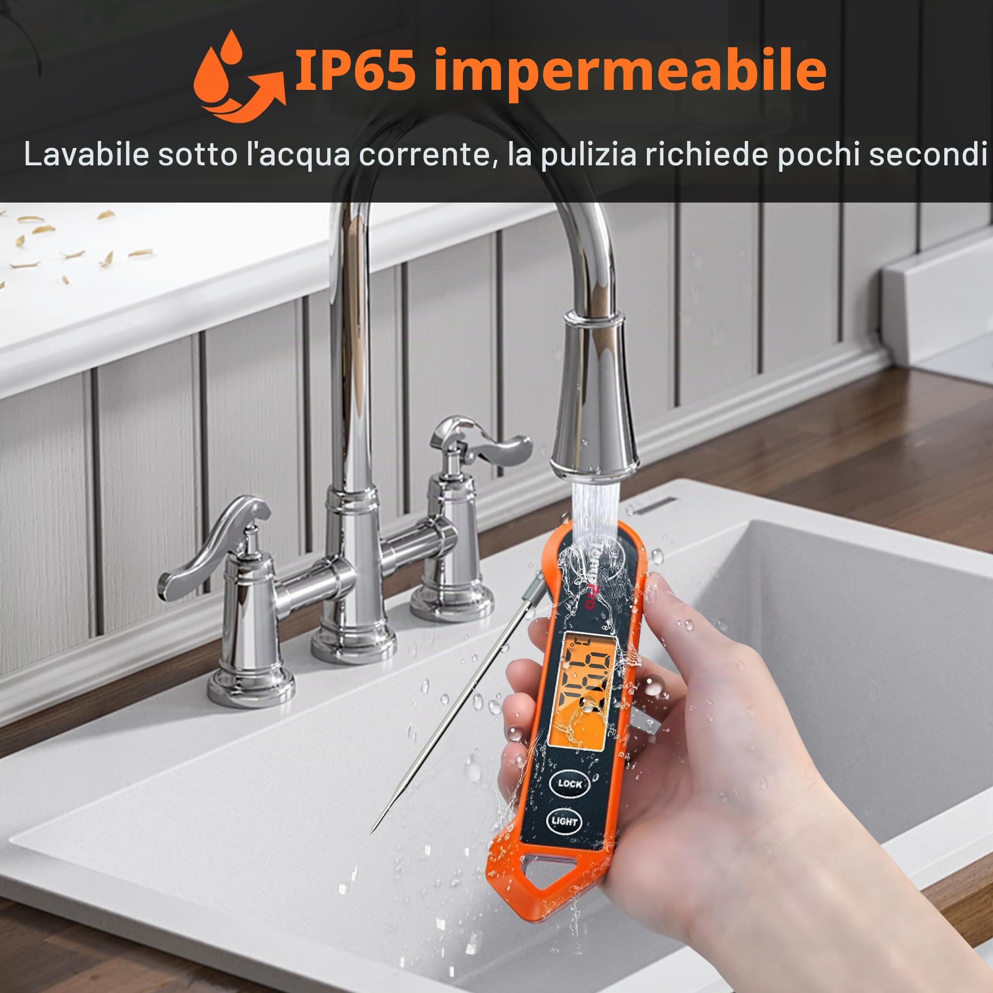 ThermoPro TP19H Termometro Carne Arancione Lettura 1 Secondo