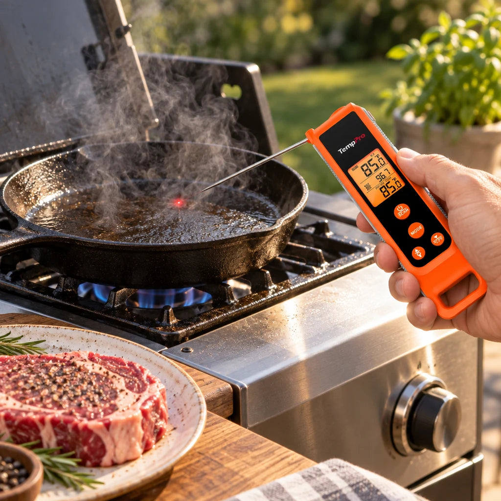 TempPro Smoke Sear Serve Kit termometro carne 4 pezzi + omaggi