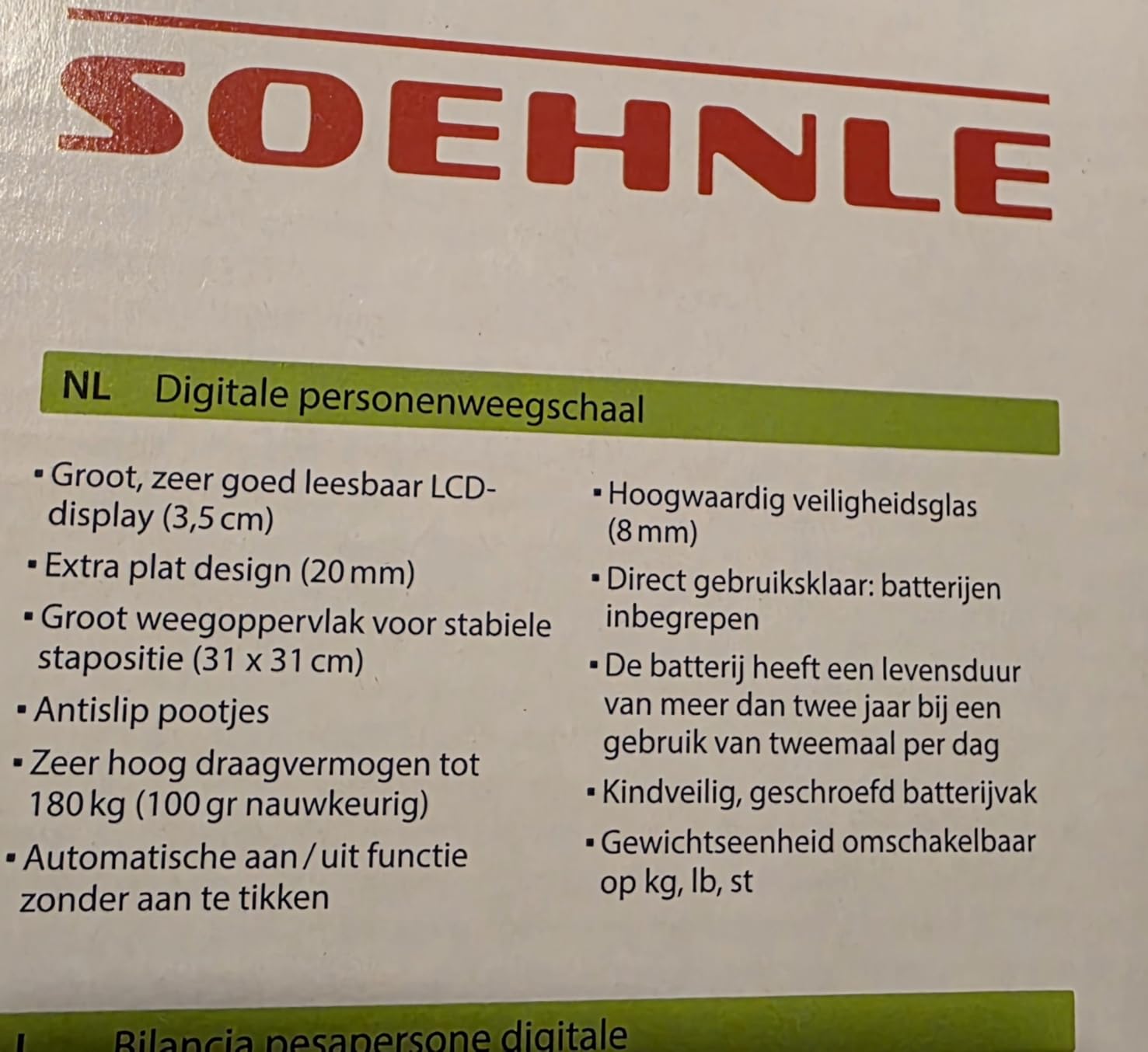 Soehnle Style Sense Comfort Coral bilancia pesapersone 180 kg vetro