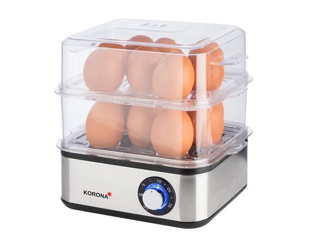 Korona 25303 Cuociuova a Vapore Acciaio Inox 16 Uova