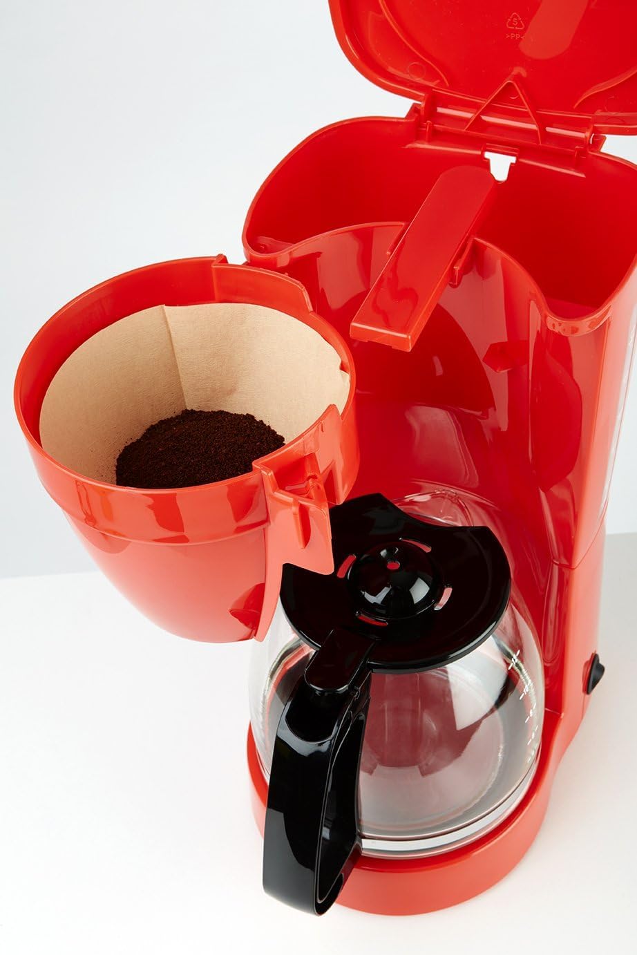 Korona 10117 Macchina Caffè Filtro 1,5 L Rossa 12 Tazze
