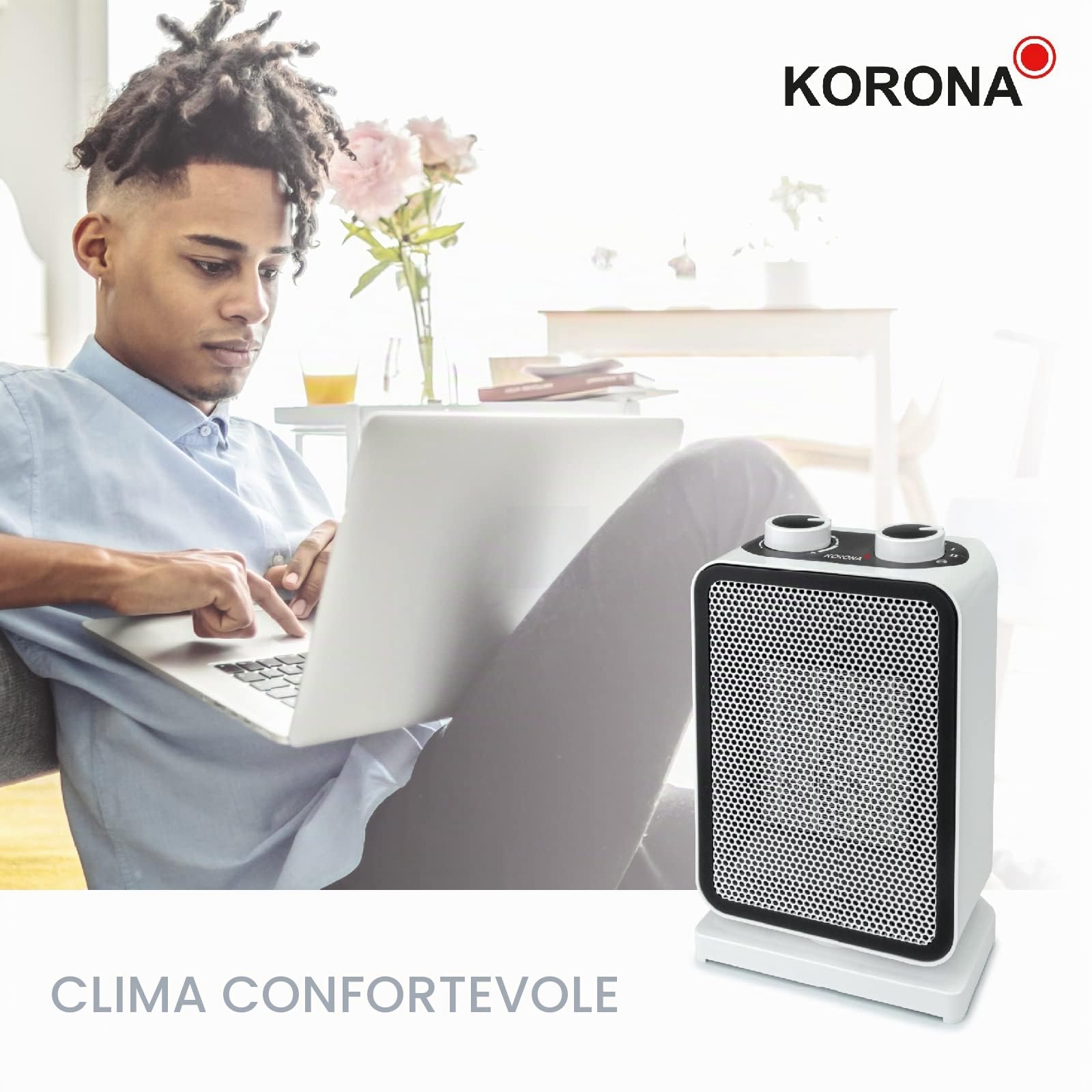 Korona 60001 mini termoventilatore ceramico 1500W oscillante